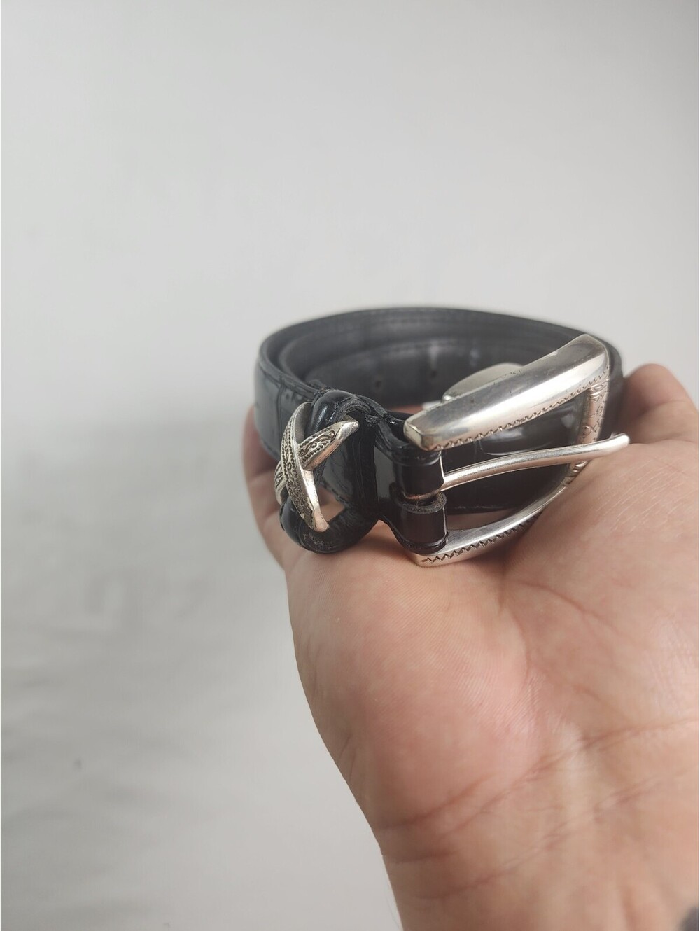 Amiee Lynn Black Thin Belt Size M Women's